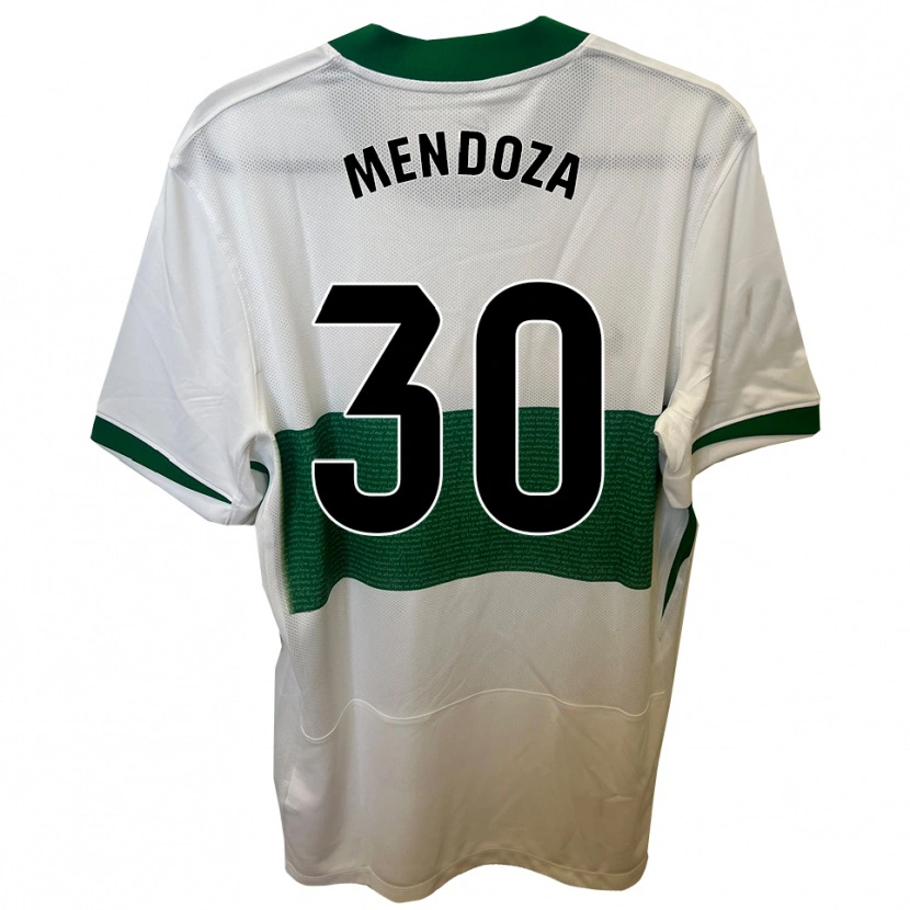 Danxenキッズロドリゴ・メンドーサ#30白緑ホームシャツ2025/26ジャージーユニフォーム