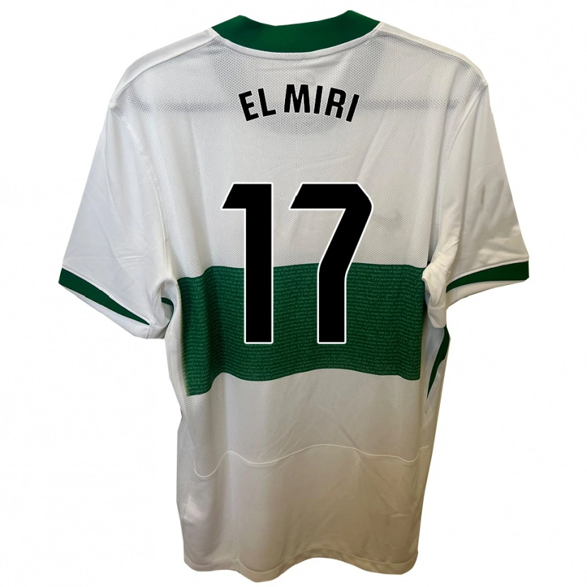 DanxenキッズWalid El Miri#17白緑ホームシャツ2025/26ジャージーユニフォーム