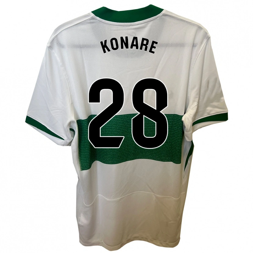 DanxenキッズUmaru Konare#28白緑ホームシャツ2025/26ジャージーユニフォーム