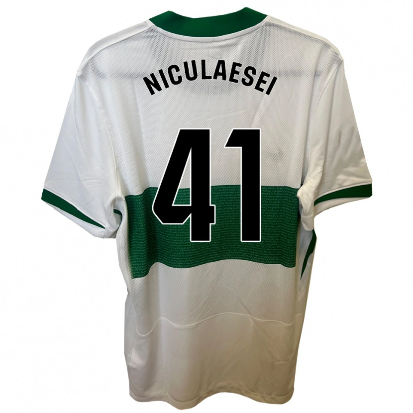 DanxenキッズAlbert Niculăesei#41白緑ホームシャツ2025/26ジャージーユニフォーム