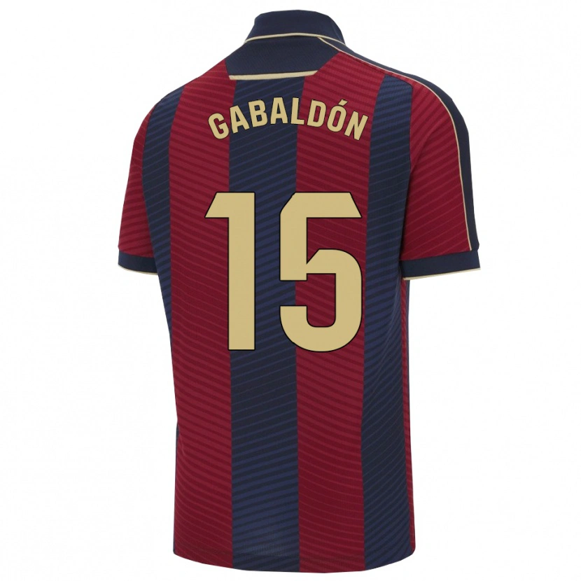 DanxenキッズMaría Gabaldón#15赤紺ホームシャツ2025/26ジャージーユニフォーム