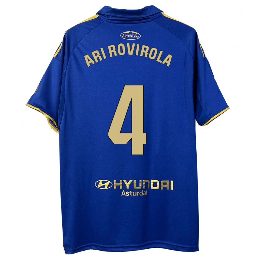 DanxenキッズAri Rovirola#4青金ホームシャツ2025/26ジャージーユニフォーム