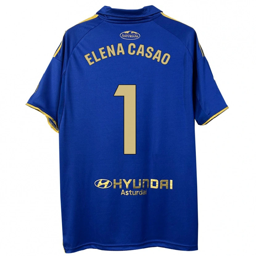 DanxenキッズElena Casao López#1青金ホームシャツ2025/26ジャージーユニフォーム