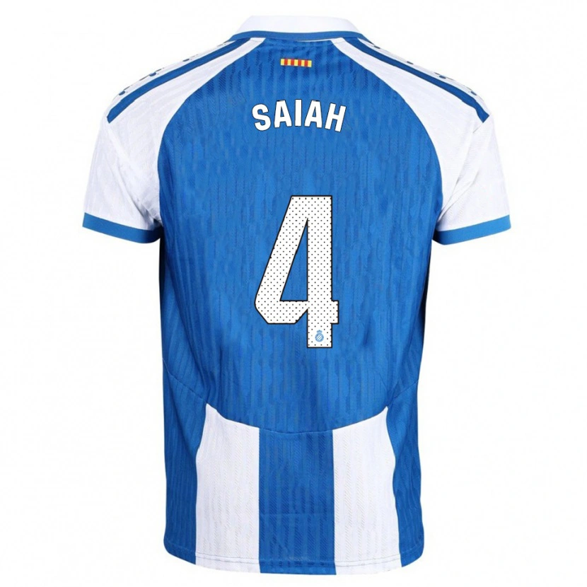 DanxenキッズRachid Saiah#4青白ホームシャツ2025/26ジャージーユニフォーム