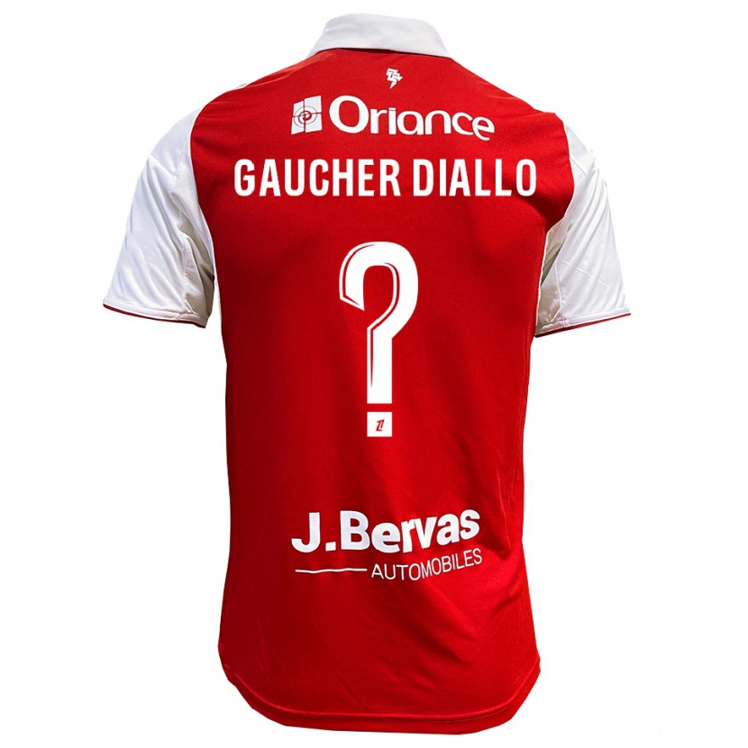 DanxenキッズCoumba Gaucher Diallo#0赤白ホームシャツ2025/26ジャージーユニフォーム