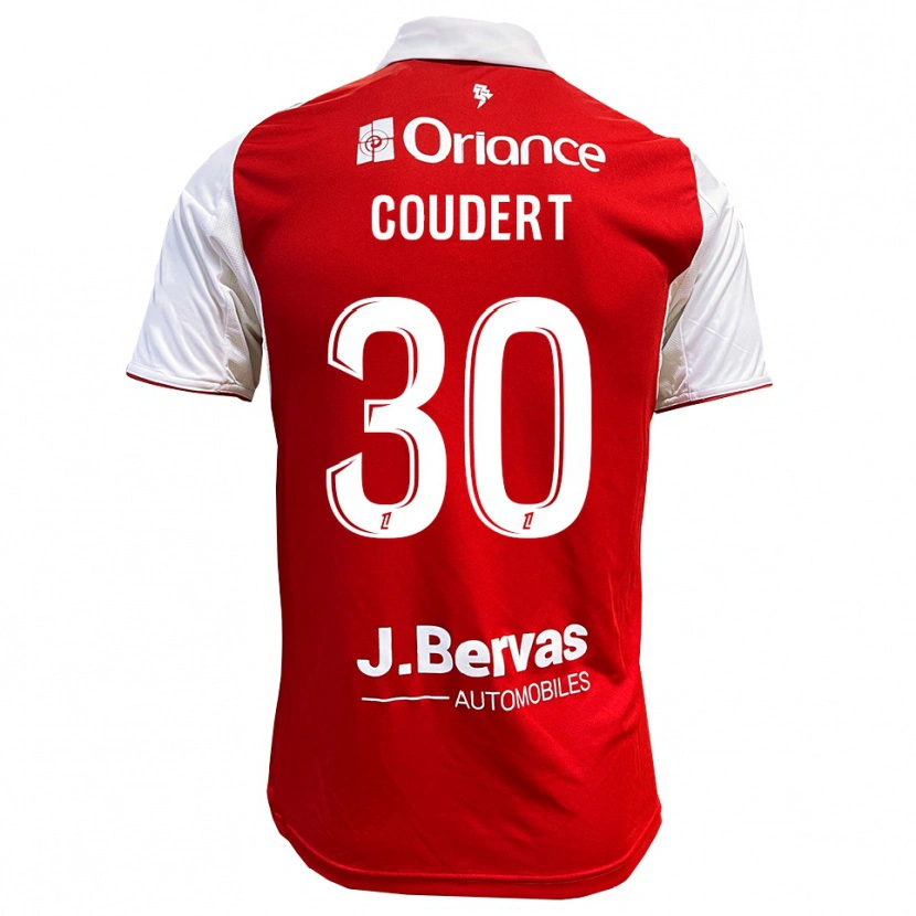 DanxenキッズGrégoire Coudert#30赤白ホームシャツ2025/26ジャージーユニフォーム