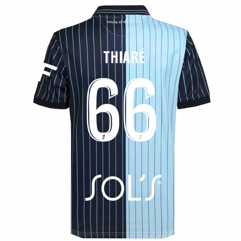 DanxenキッズAliou Thiaré#66紺空色ホームシャツ2025/26ジャージーユニフォーム