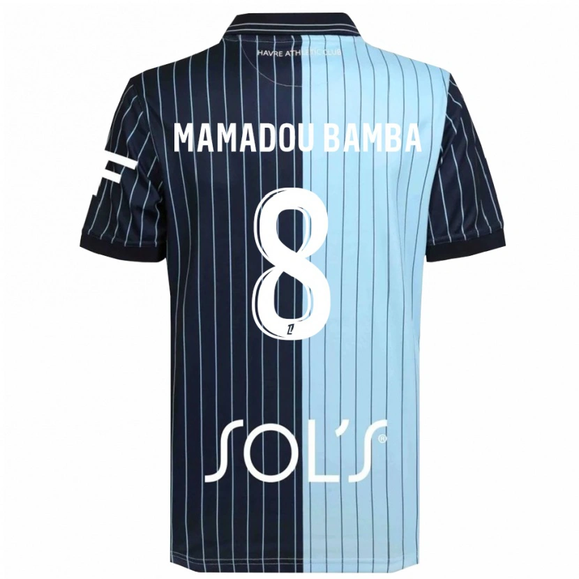 DanxenキッズBen Mamadou Bamba#8紺空色ホームシャツ2025/26ジャージーユニフォーム