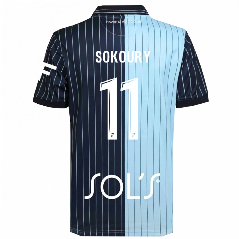 DanxenキッズJunior Sokoury#11紺空色ホームシャツ2025/26ジャージーユニフォーム