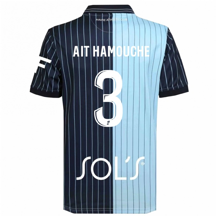 DanxenキッズMassyl Ait Hamouche#3紺空色ホームシャツ2025/26ジャージーユニフォーム