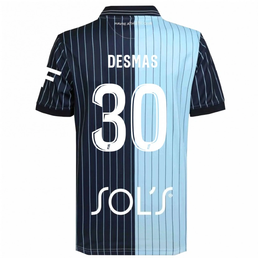 DanxenキッズArthur Desmas#30紺空色ホームシャツ2025/26ジャージーユニフォーム