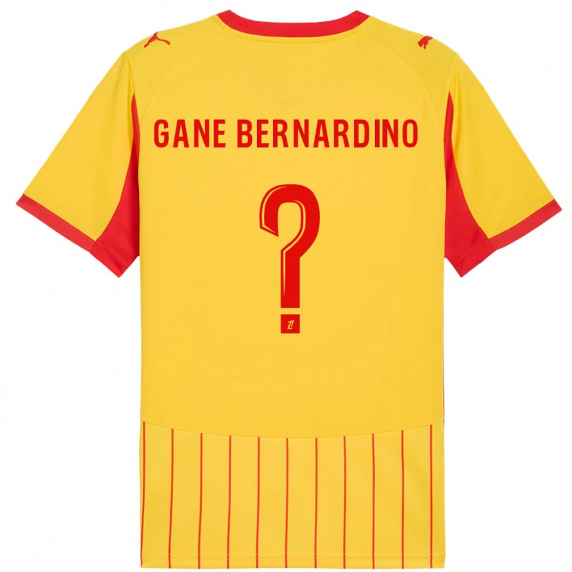 DanxenキッズNathanaël Gane Bernardino#0黄赤ホームシャツ2025/26ジャージーユニフォーム