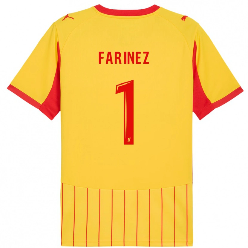Danxenキッズウイケル・ファリニェス#1黄赤ホームシャツ2025/26ジャージーユニフォーム