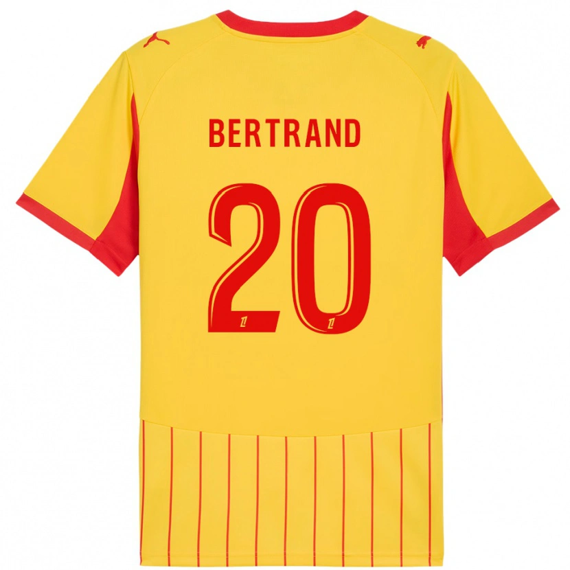 DanxenキッズClara Bertrand#20黄赤ホームシャツ2025/26ジャージーユニフォーム