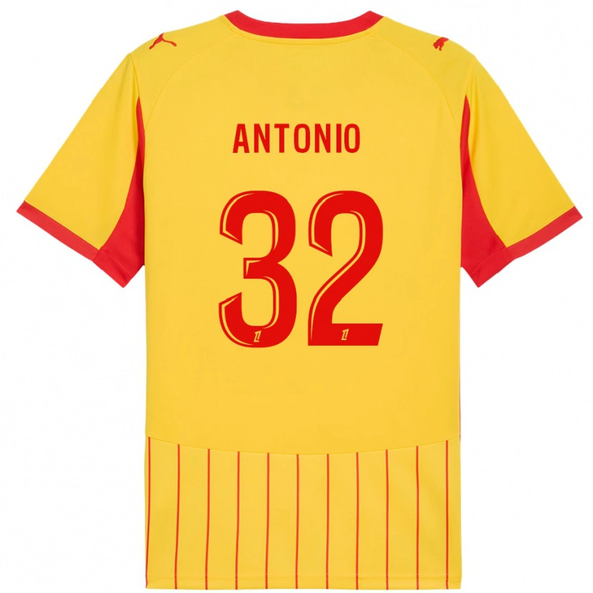Danxenキッズキリアン・アントニオ#32黄赤ホームシャツ2025/26ジャージーユニフォーム
