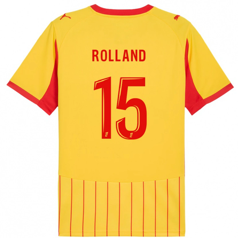 Danxenキッズポール・ロラン#15黄赤ホームシャツ2025/26ジャージーユニフォーム