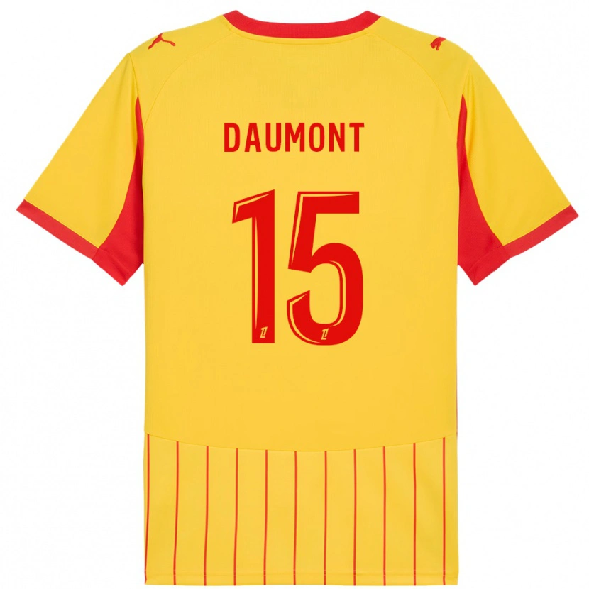 DanxenキッズCamille Daumont#15黄赤ホームシャツ2025/26ジャージーユニフォーム