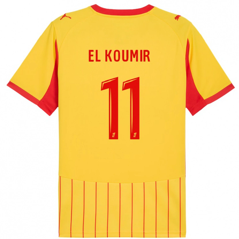 DanxenキッズKaîna El Koumir#11黄赤ホームシャツ2025/26ジャージーユニフォーム