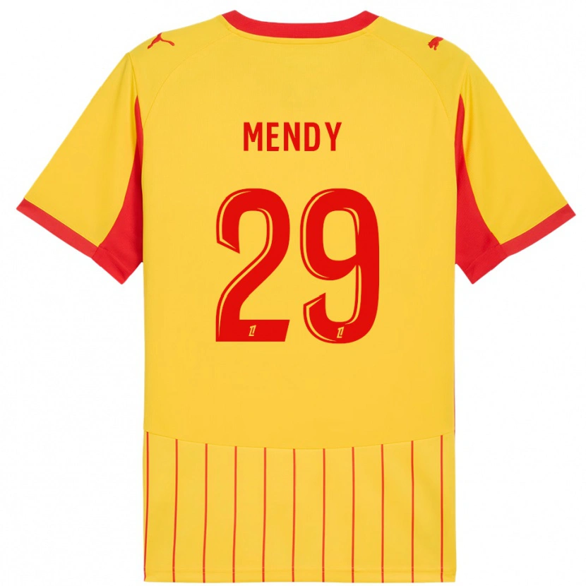 DanxenキッズNoëlie Mendy#29黄赤ホームシャツ2025/26ジャージーユニフォーム
