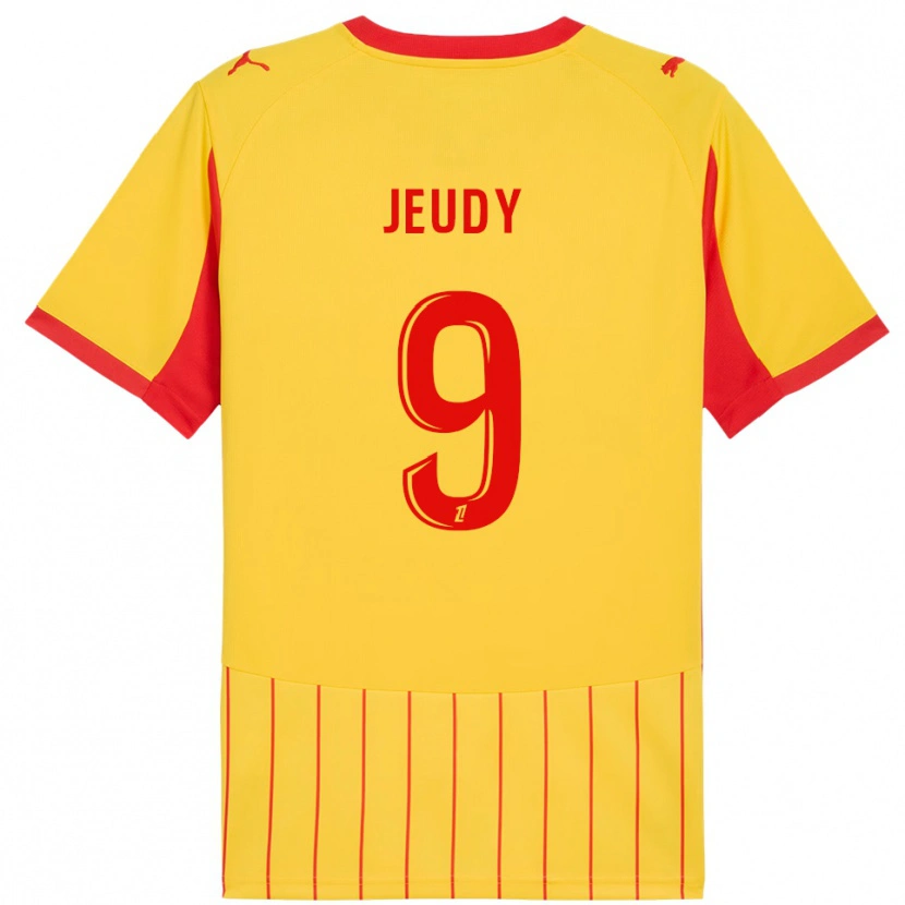 Danxenキッズシャーリー・ジュディ#9黄赤ホームシャツ2025/26ジャージーユニフォーム
