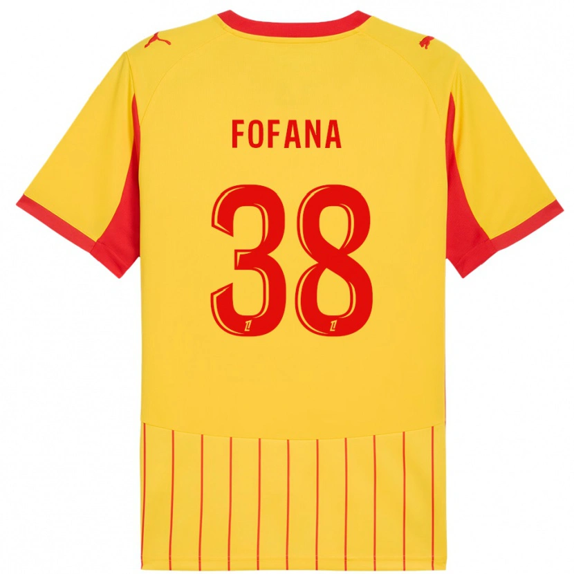 Danxenキッズライアン・フォファナ#38黄赤ホームシャツ2025/26ジャージーユニフォーム