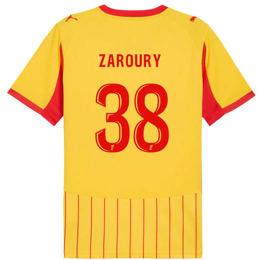 Danxenキッズアナス・ザルリ#38黄赤ホームシャツ2025/26ジャージーユニフォーム
