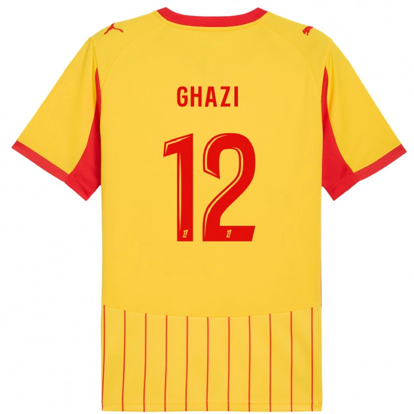 DanxenキッズAli Ghazi#12黄赤ホームシャツ2025/26ジャージーユニフォーム