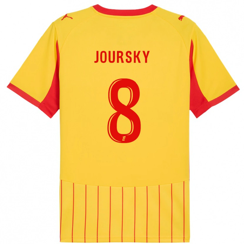 DanxenキッズLeopold Joursky#8黄赤ホームシャツ2025/26ジャージーユニフォーム