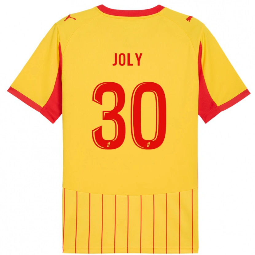 Danxenキッズブランディーヌ・ジョリー#30黄赤ホームシャツ2025/26ジャージーユニフォーム