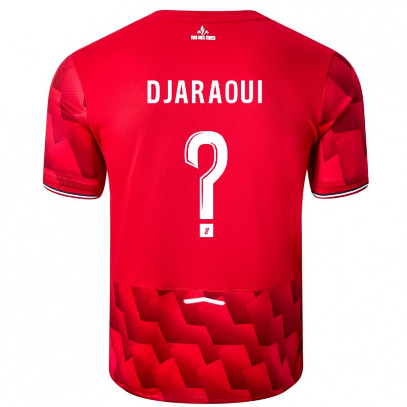 DanxenキッズElmira Djaraoui#0赤白ホームシャツ2025/26ジャージーユニフォーム