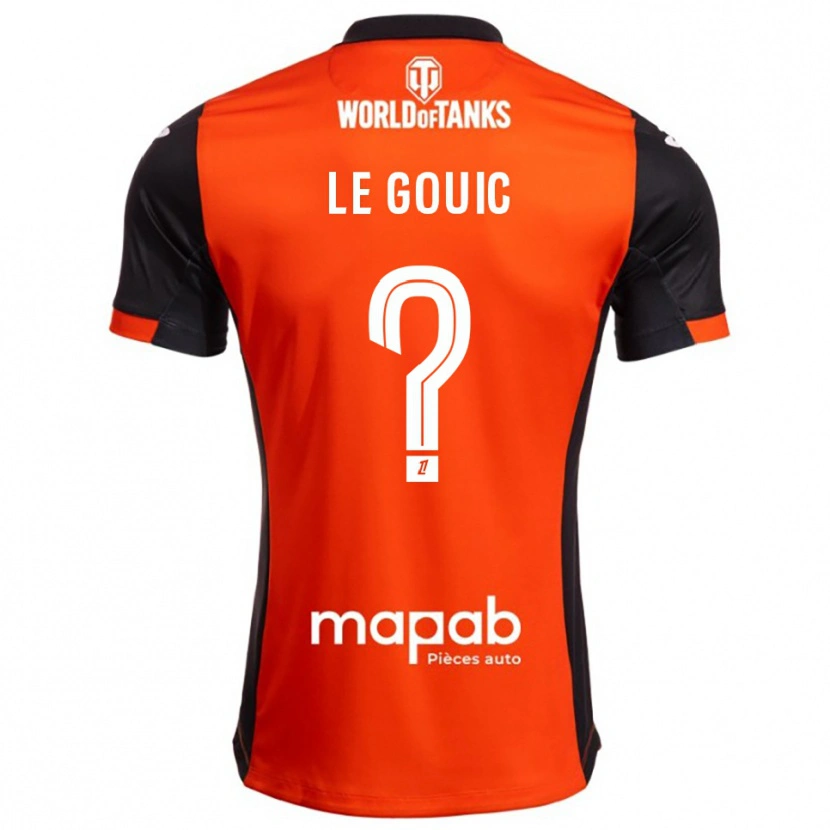 DanxenキッズBryan Le Gouic#0黒オレンジホームシャツ2025/26ジャージーユニフォーム