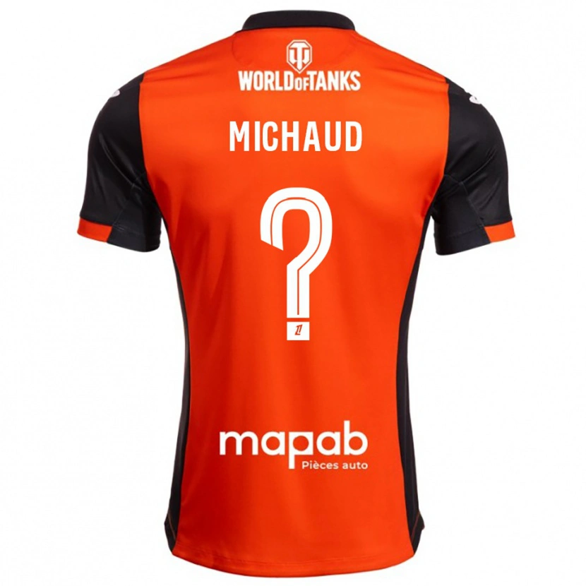 DanxenキッズEtan Michaud#0黒オレンジホームシャツ2025/26ジャージーユニフォーム