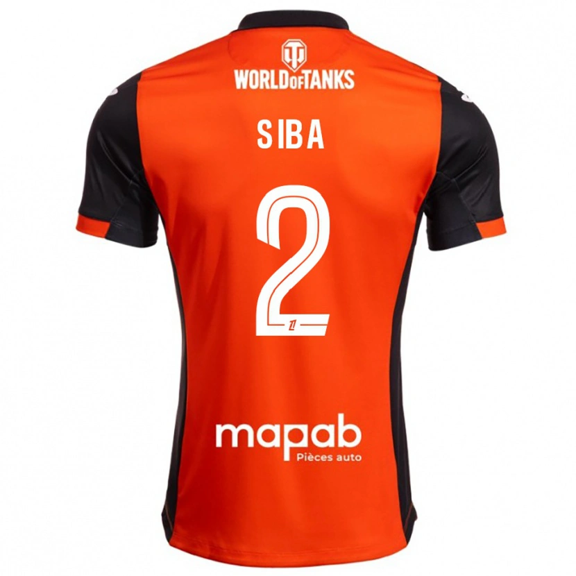 DanxenキッズStevan Siba#2黒オレンジホームシャツ2025/26ジャージーユニフォーム