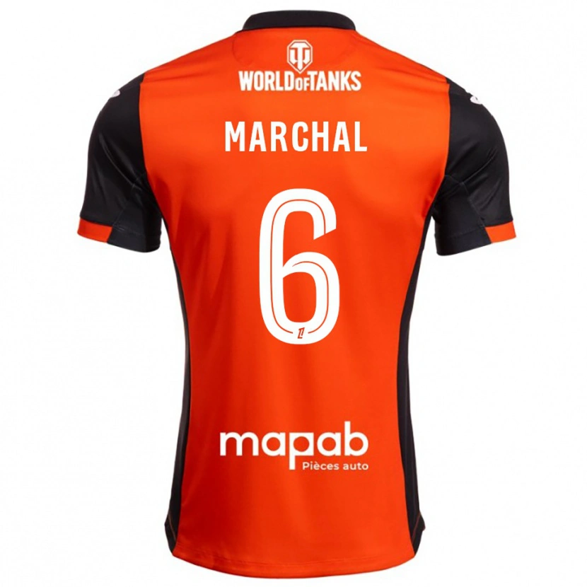 DanxenキッズNoam Marchal#6黒オレンジホームシャツ2025/26ジャージーユニフォーム