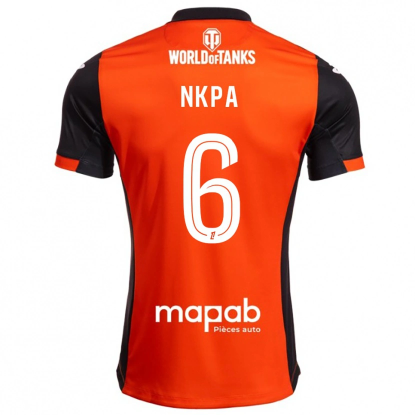 DanxenキッズElie Nkpa#6黒オレンジホームシャツ2025/26ジャージーユニフォーム