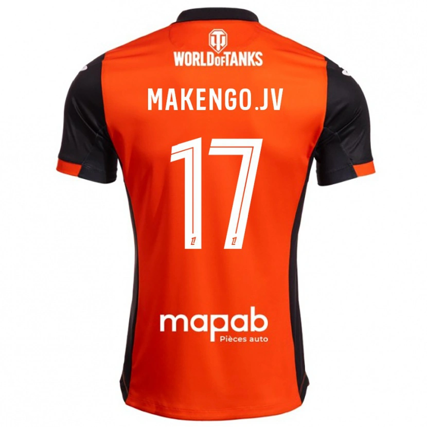 Danxenキッズジャン＝ヴィクトル・マケンゴ#17黒オレンジホームシャツ2025/26ジャージーユニフォーム