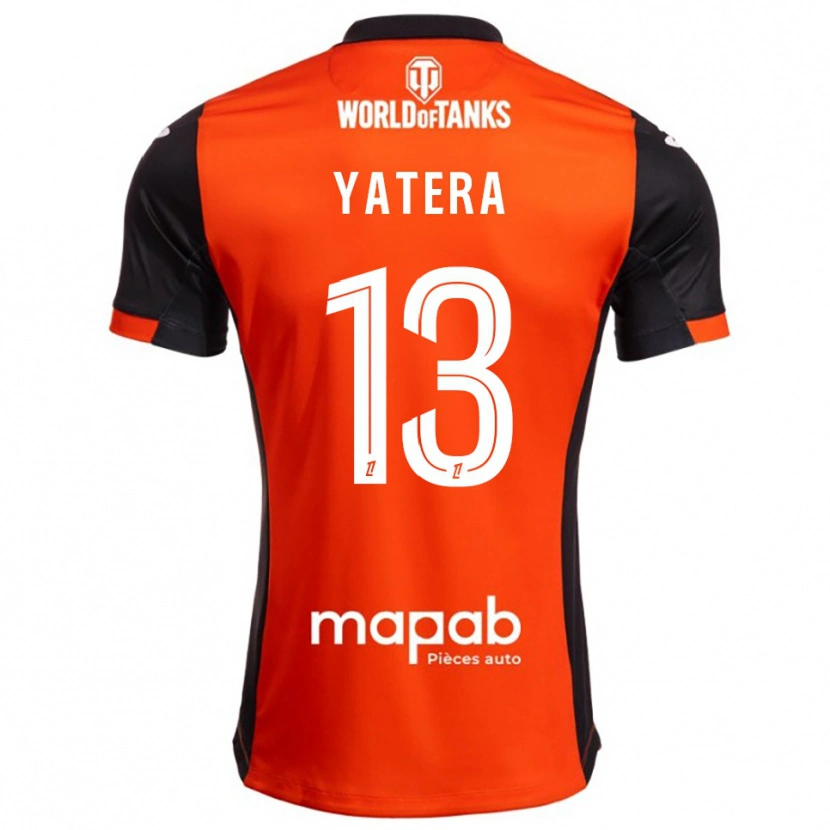 DanxenキッズDemba Yatera#13黒オレンジホームシャツ2025/26ジャージーユニフォーム