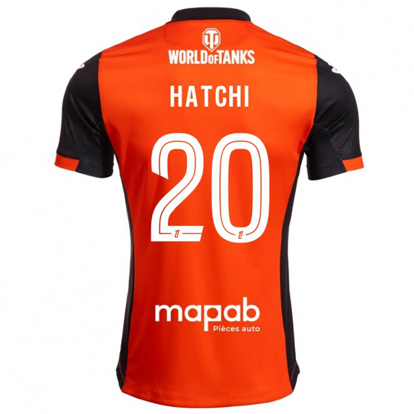 DanxenキッズJérémy Hatchi#20黒オレンジホームシャツ2025/26ジャージーユニフォーム