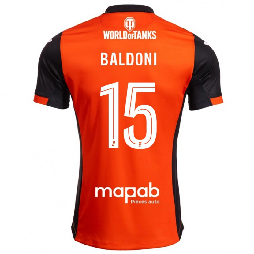 DanxenキッズSohan Baldoni#15黒オレンジホームシャツ2025/26ジャージーユニフォーム
