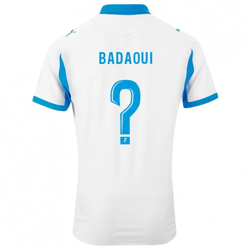 DanxenキッズYassine Badaoui#0白空色ホームシャツ2025/26ジャージーユニフォーム