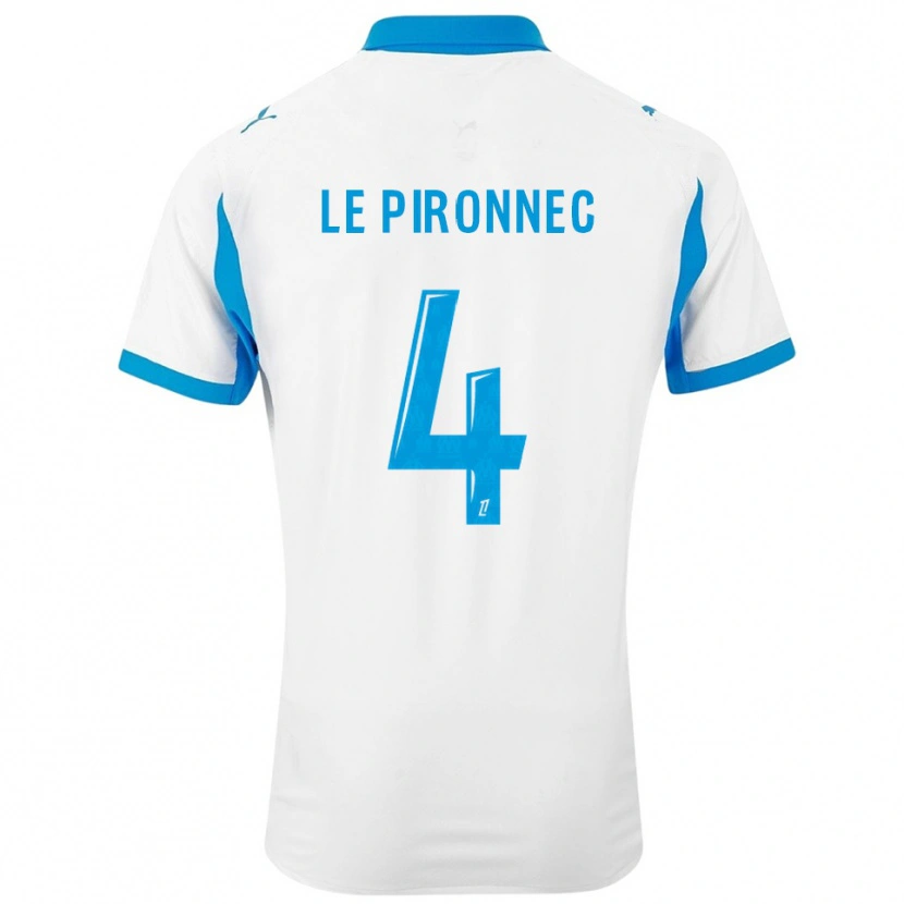 DanxenキッズKélian Le Pironnec#4白空色ホームシャツ2025/26ジャージーユニフォーム