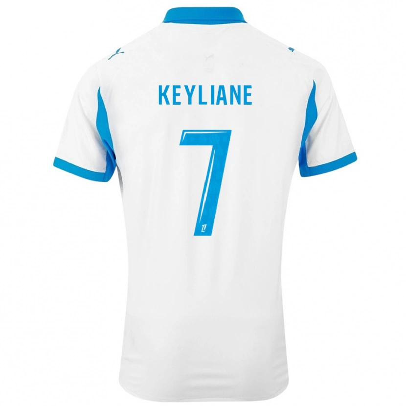 DanxenキッズKeyliane Abdallah#7白空色ホームシャツ2025/26ジャージーユニフォーム