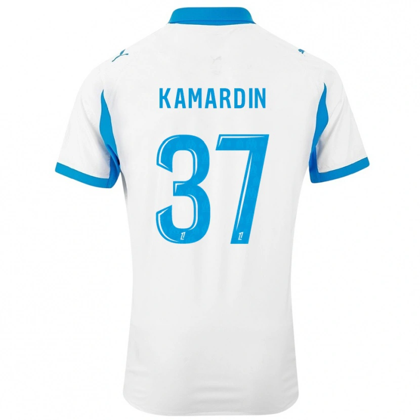 Danxenキッズアーロン・カマルダン#37白空色ホームシャツ2025/26ジャージーユニフォーム