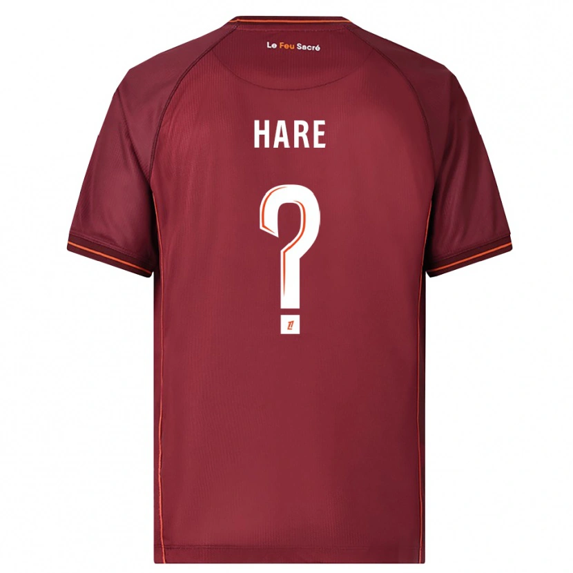 DanxenキッズHugo Hare#0バーガンディ白ホームシャツ2025/26ジャージーユニフォーム
