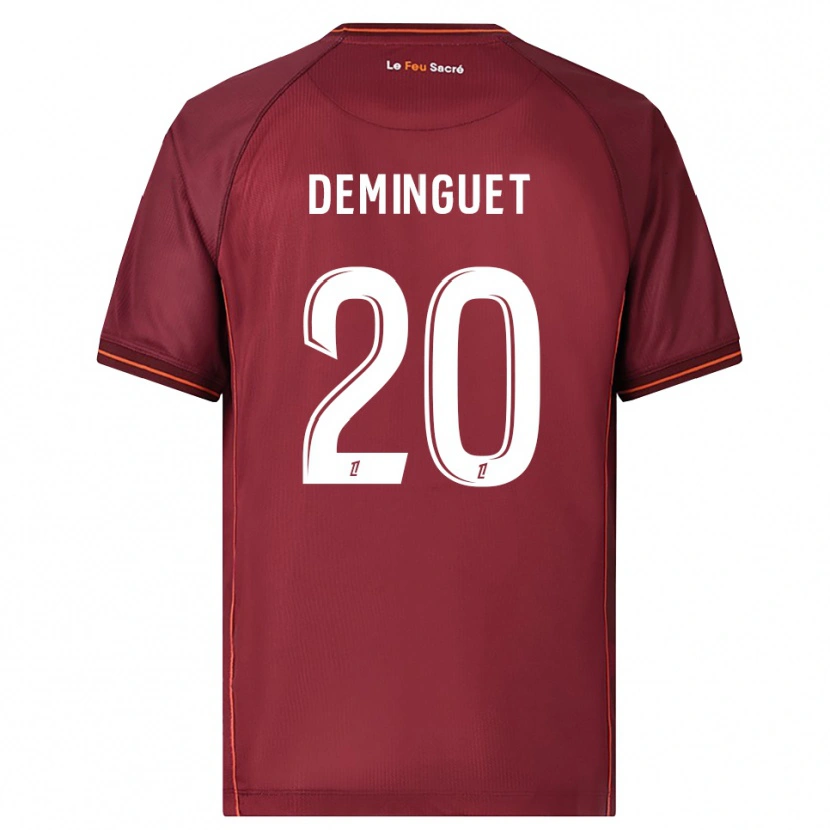 Danxenキッズジェシー・デミンゲット#20バーガンディ白ホームシャツ2025/26ジャージーユニフォーム