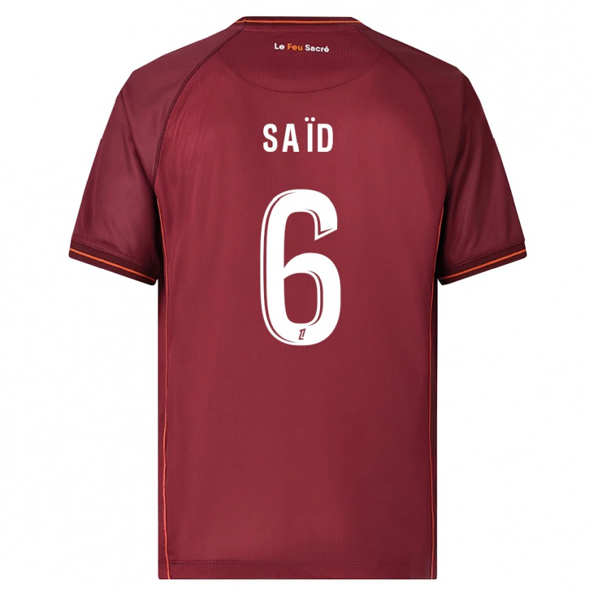 DanxenキッズMaoulida Saïd#6バーガンディ白ホームシャツ2025/26ジャージーユニフォーム