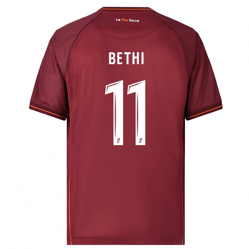 DanxenキッズMélissa Bethi#11バーガンディ白ホームシャツ2025/26ジャージーユニフォーム
