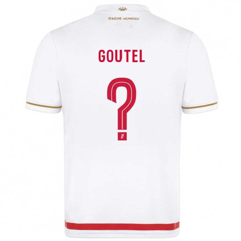 DanxenキッズFarid Goutel#0赤白ホームシャツ2025/26ジャージーユニフォーム