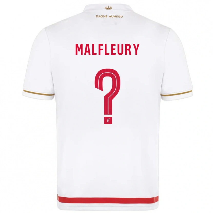 DanxenキッズGeoffrey Malfleury#0赤白ホームシャツ2025/26ジャージーユニフォーム