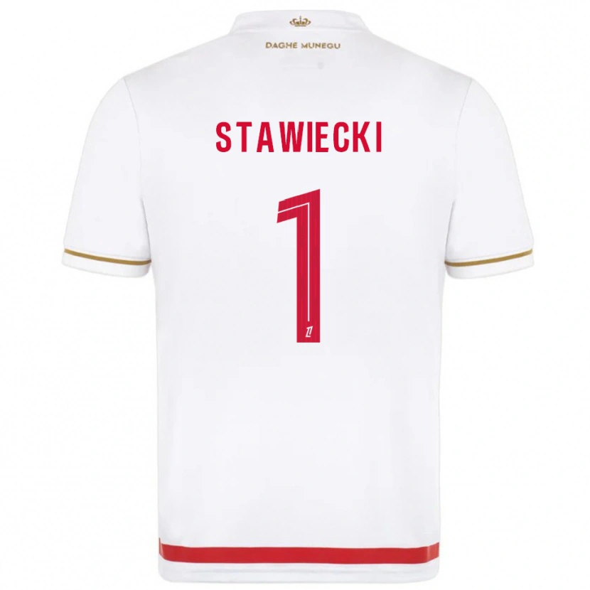 DanxenキッズJules Stawiecki#1赤白ホームシャツ2025/26ジャージーユニフォーム